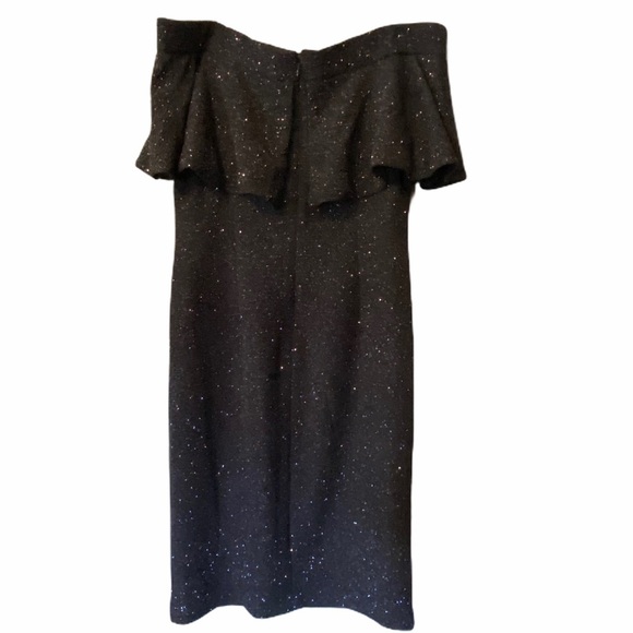 Eliza J Glitter Knit Off The Shoulder Dress Size 8 Party Sparkle New Yeara - Picture 6 of 14